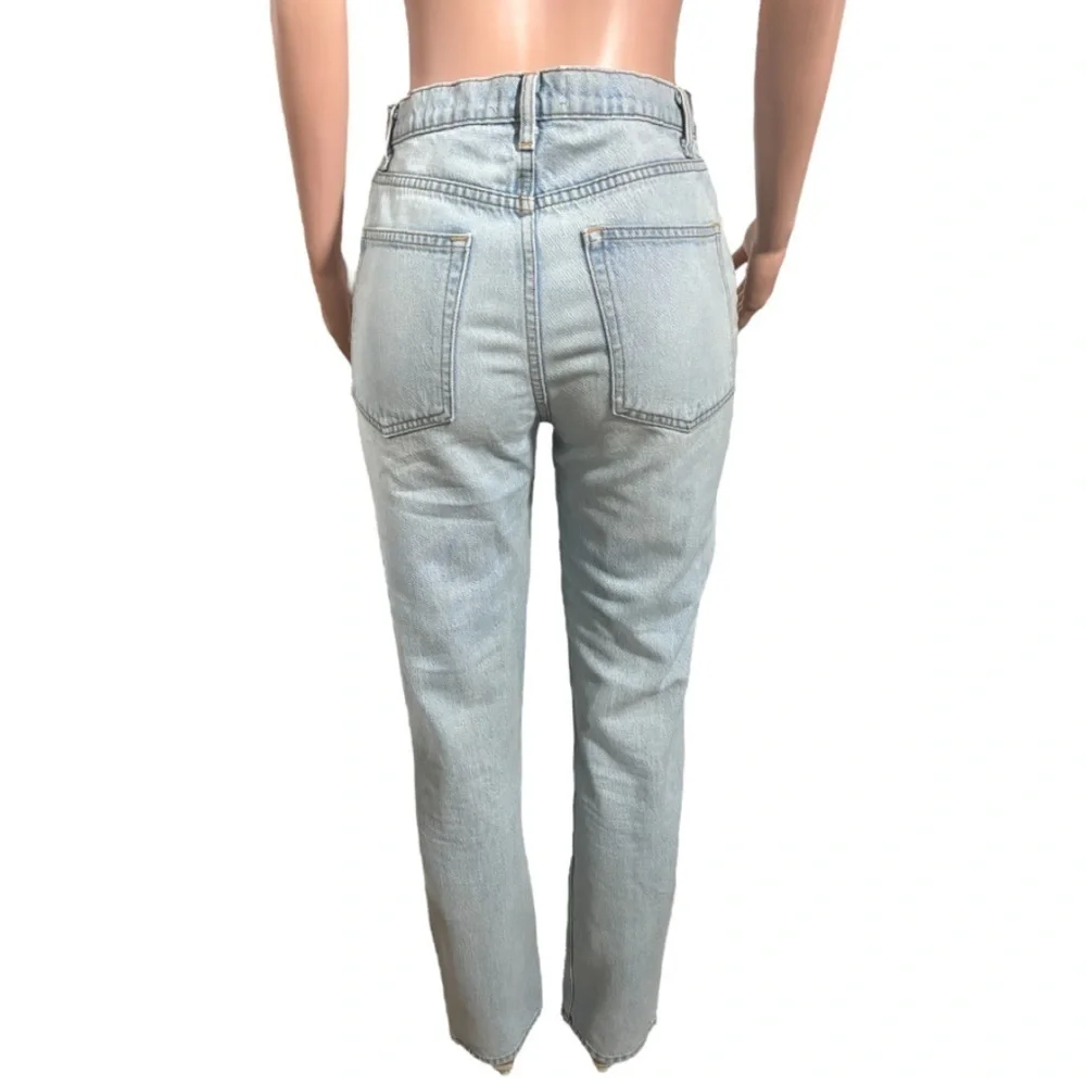 REFORMATION Women’s Julia High Cigarette Light Blue Jeans - Picture 4 of 16